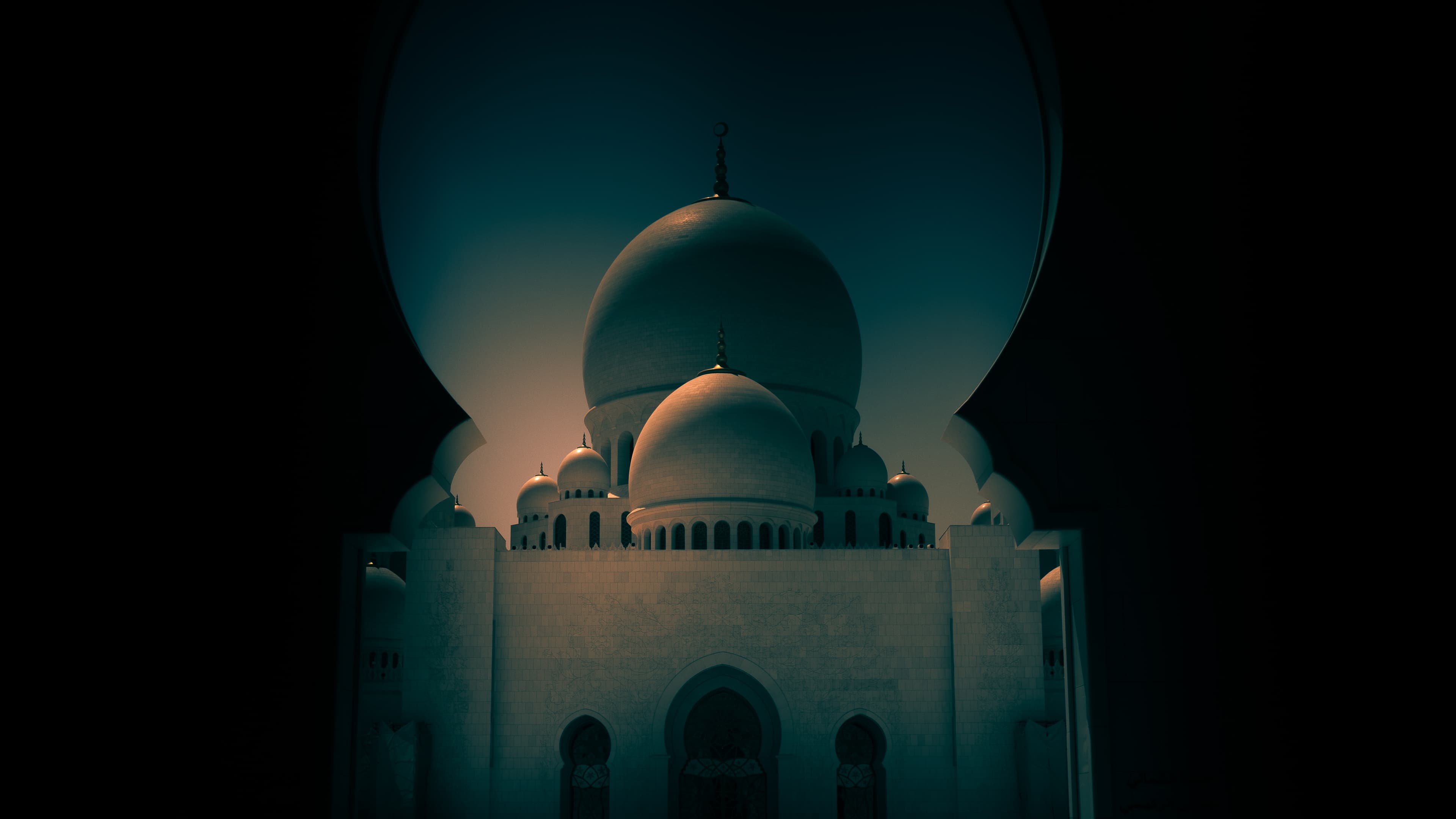 A masjid at dusk